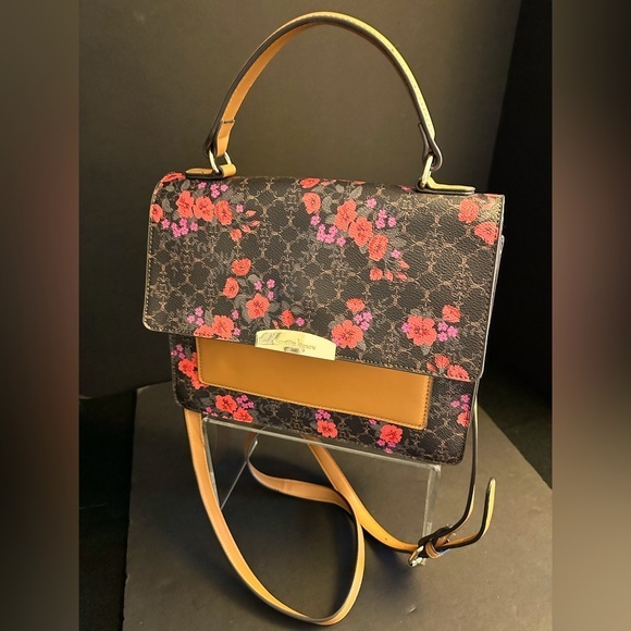 nanette lepore Wyatt Floral Logo Top Handle Crossbody Bag - Picture 1 of 13